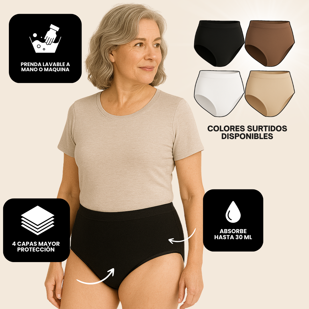 PANTY ALTO INCONTINENCIA - COMBO X 2
