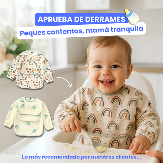 BabyApron™ - Babero de Manga Larga Impermeable para Bebés con Bolsillo