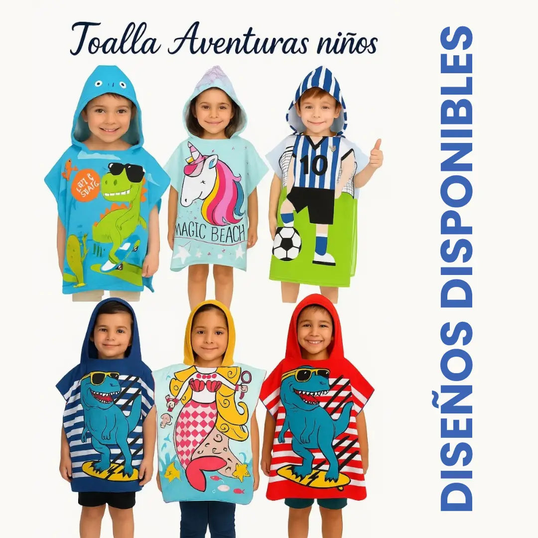 TOALLA PLAYERA CON CAPUCHA HAPPY KIDS