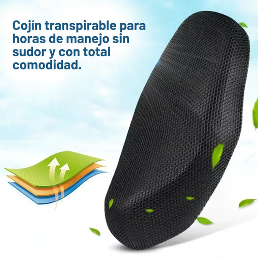 FUNDA DE ASIENTO PARA MOTOCICLETA - Malla 3D fresca, transpirable y antideslizante.