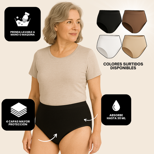 PANTY ALTO INCONTINENCIA - COMBO X 2